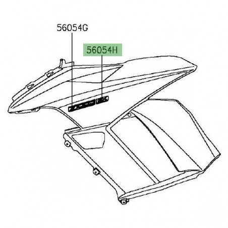 Autocollant "SX" flanc de carénage Kawasaki Z1000SX (2014-2016) | Moto Shop 35