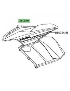 Autocollant "Z1000SX" flanc de carénage Kawasaki Z1000SX vert (2016) | Réf. 560541871