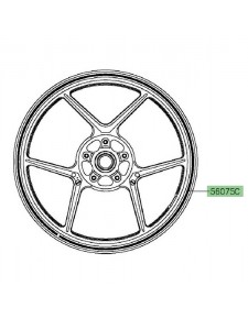 Liserés de jante Kawasaki Z1000SX vert (2016) | Réf. 560751055