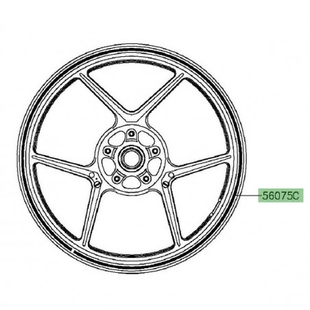 Liserés de jante Kawasaki Z1000SX vert (2016) | Réf. 560751055