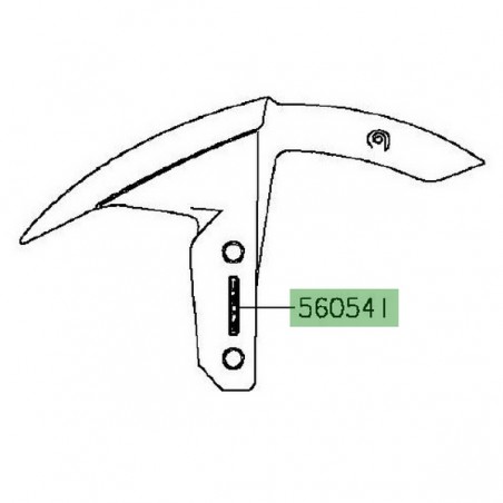 Autocollant "KTRC" garde-boue avant Kawasaki Z1000SX (2014-2016) | Moto Shop 35