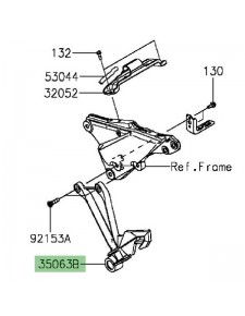 Platine repose-pieds arrière gauche Kawasaki Z1000SX (2014-2016) | Réf. 35063090618R