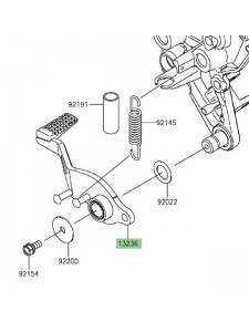 Pédale de frein d'origine Kawasaki 132360741 | Moto Shop 35