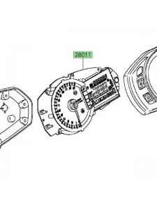 Compteur seul Kawasaki Z1000SX (2014-2016)