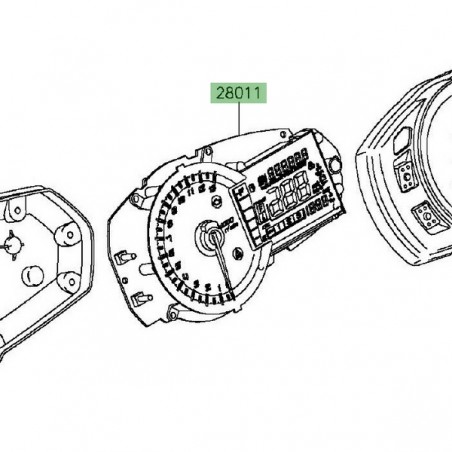 Compteur seul Kawasaki Z1000SX (2014-2016) | Moto Shop 35
