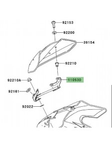 Patte support bulle d'origine Kawasaki Z1000 (2003-2006) | Réf. 110531161