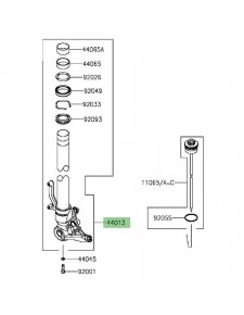 Tube de fourche Kawasaki Z1000SX (2014-2016)