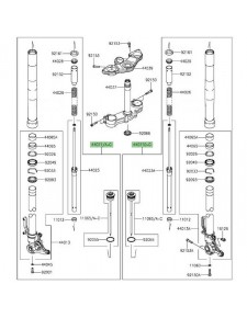 Fourche complète Kawasaki Z1000SX (2014-2016) | Moto Shop 35