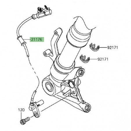 Câble ABS avant Kawasaki Z1000SX (2014-2019) | Réf. 211760754