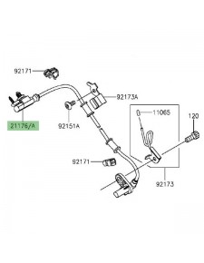 Câble ABS arrière Kawasaki Z1000SX (2014-2016) | Réf. 211760774