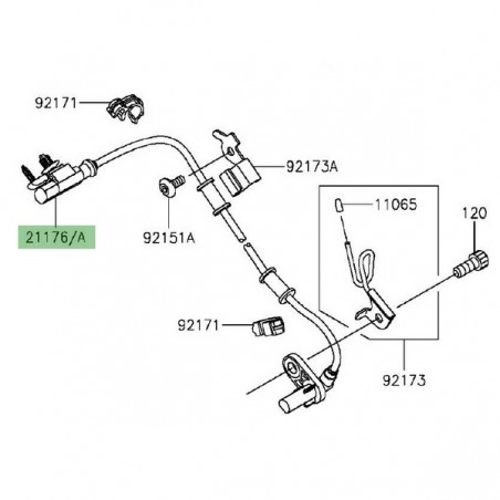 Câble ABS arrière Kawasaki Z1000SX (2014-2016) | Réf. 211760774