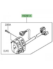 Commodo gauche Kawasaki Z1000SX (2014-2016) | Réf. 460910285