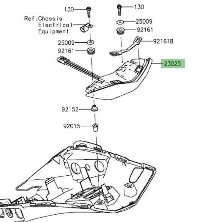 Feux arrière à Leds Kawasaki 230250348 | Moto Shop 35