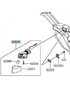 Clignotant arrière gauche Kawasaki Z1000SX (2014-2016) | Réf. 230370184