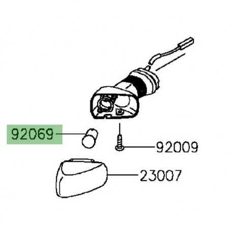 Ampoule (12V/10W) de clignotant arrière Kawasaki Z1000SX (2014-2016) | Réf. 920690020