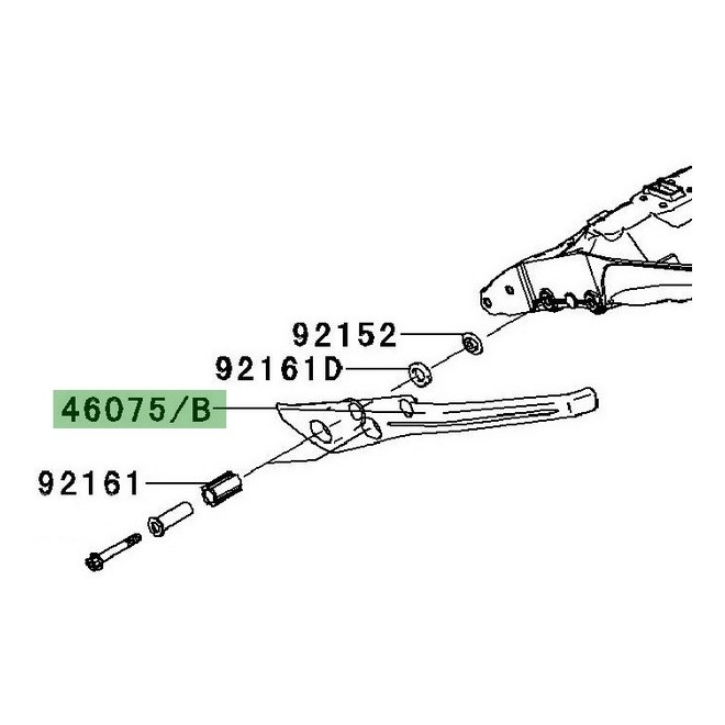 Poignée passager gauche Kawasaki Z1000SX (2014-2016) | Réf. 460750098