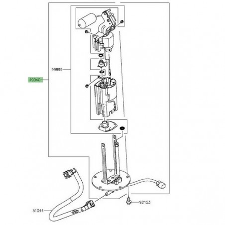 Pompe à essence d'origine Kawasaki 490400727 | Moto Shop 35