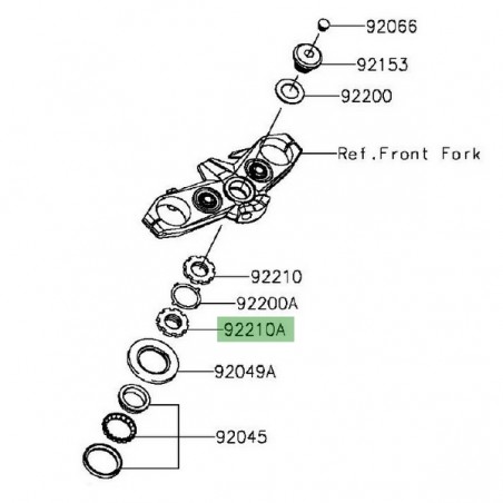 Écrou colonne de direction Kawasaki Z800 (2013-2016) | Réf. 922100535