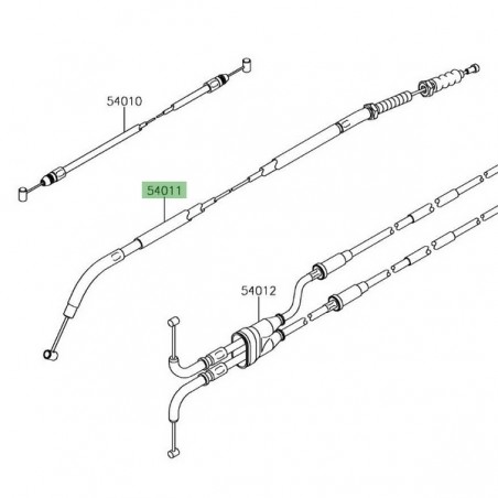 Câble d'embrayage Kawasaki 540110621 | Moto Shop 35