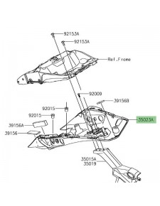 Passage de roue Kawasaki Z1000SX (2017-2019) | Réf. 350230439