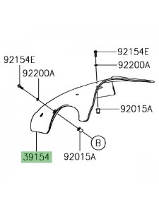 Bulle d'origine Kawasaki Z1000SX (2017-2019) | Réf. 391540357