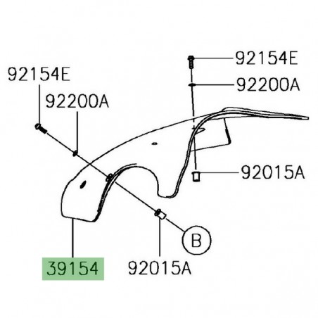 Bulle d'origine Kawasaki Z1000SX (2017-2019) | Réf. 391540357
