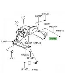 Entourage de compteur Kawasaki Z1000SX (2017-2019) | Réf. 140930528