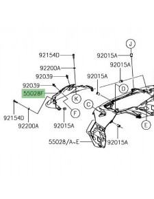 Plastique sous bulle Kawasaki 550280621 | Moto Shop 35