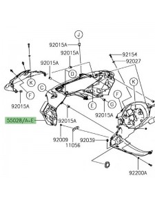 Tête de fourche peinte Kawasaki Z1000SX (2017-2019) | Moto Shop 35