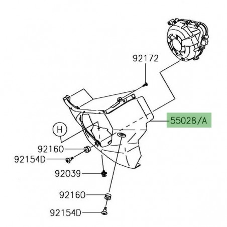 Sabot moteur gauche Kawasaki Z1000SX (2017-2019) | Moto Shop 35
