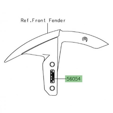 Autocollant "KTRC ABS" garde-boue avant Kawasaki Z1000SX (2017 et +) | Moto Shop 35
