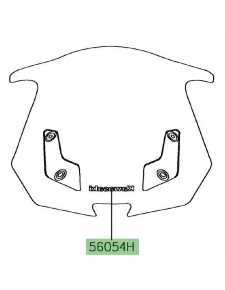 Autocollant "Kawasaki" bulle Kawasaki Z1000SX (2017-2019) :| Réf. 560542185