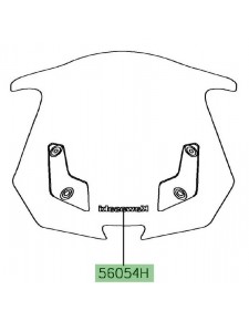 Autocollant "Kawasaki" bulle Kawasaki Z1000SX (2017-2019) :| Réf. 560542185