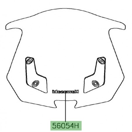 Autocollant "Kawasaki" bulle Kawasaki Z1000SX (2017-2019) :| Réf. 560542185