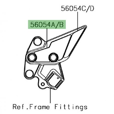 Autocollant avant platine repose-pied pilote Kawasaki Z1000SX (2017-2019)  | Moto Shop 35
