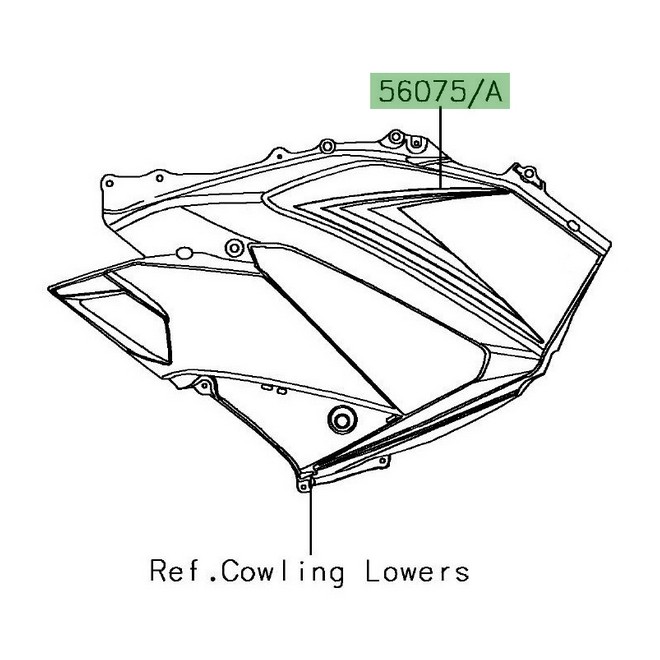 Autocollant flanc de carénage Kawasaki Z1000SX (2019) | Moto Shop 35