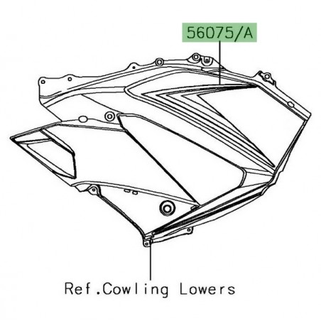 Autocollant flanc de carénage Kawasaki Z1000SX (2017 et +) :| Moto Shop 35