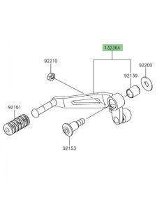 Sélecteur de vitesse Kawasaki Z1000SX (2017-2019) | Réf. 132360788