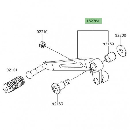 Sélecteur de vitesse Kawasaki Z1000SX (2017-2019) | Réf. 132360788