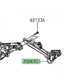 Platine repose-pieds arrière droit Kawasaki Z1000SX (2017-2019) | Réf. 35063090718R