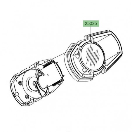 Dessus de compteur Kawasaki Z1000SX (2017-2019) | Réf. 250230142
