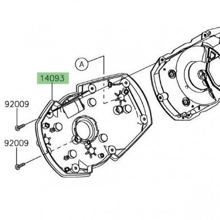 Dessous de compteur Kawasaki Z1000SX (2017-2019) | Réf. 140930513