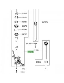 Tube de fourche gauche Kawasaki Z1000SX (2017-2019) | Réf. 440130223