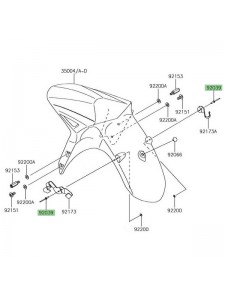 Rivet garde-boue avant Kawasaki Versys 650 (2015-2020) | Réf. 920390705