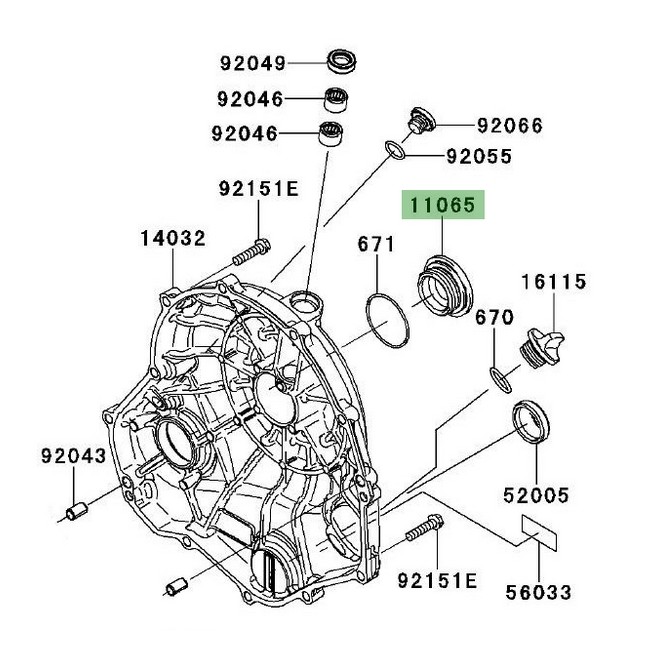 Bouchon carter d'embrayage Kawasaki Er-6n (2006-2008) | Réf. 110650150
