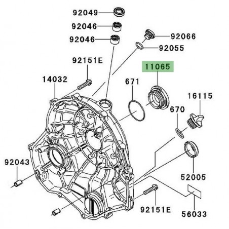 Bouchon carter d'embrayage Kawasaki Er-6n (2006-2008) | Réf. 110650150