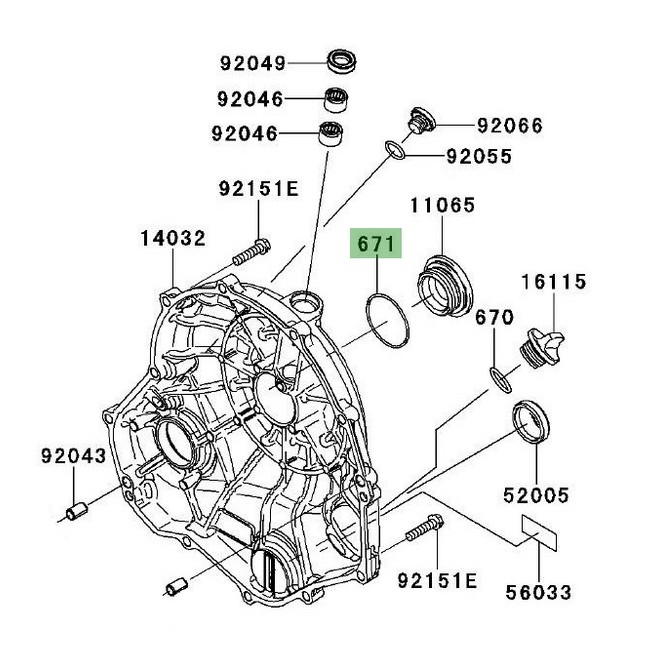 Joint torique Ø40mm Kawasaki 671B2540 | Moto Shop 35