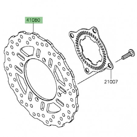 Disque de frein arrière Kawasaki Z1000SX (2017-2019) | Réf. 410800632