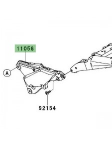 Support boucle arrière gauche Kawasaki Z1000 (2010-2013) | Réf. 11056243218R