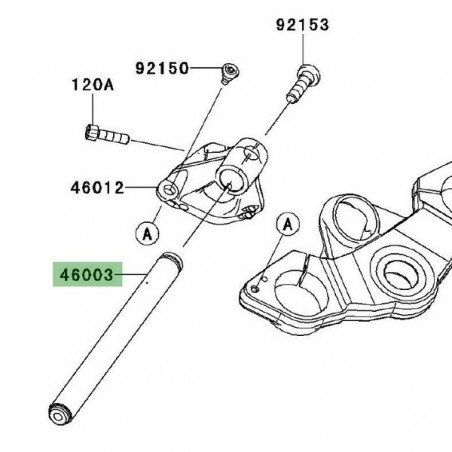 Demi-guidon gauche Kawasaki Z1000SX (2017-2019) | Réf. 460030674